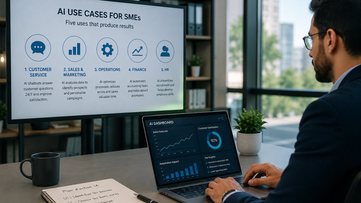 Intelligence artificielle en PME : cinq usages qui produisent des résultats