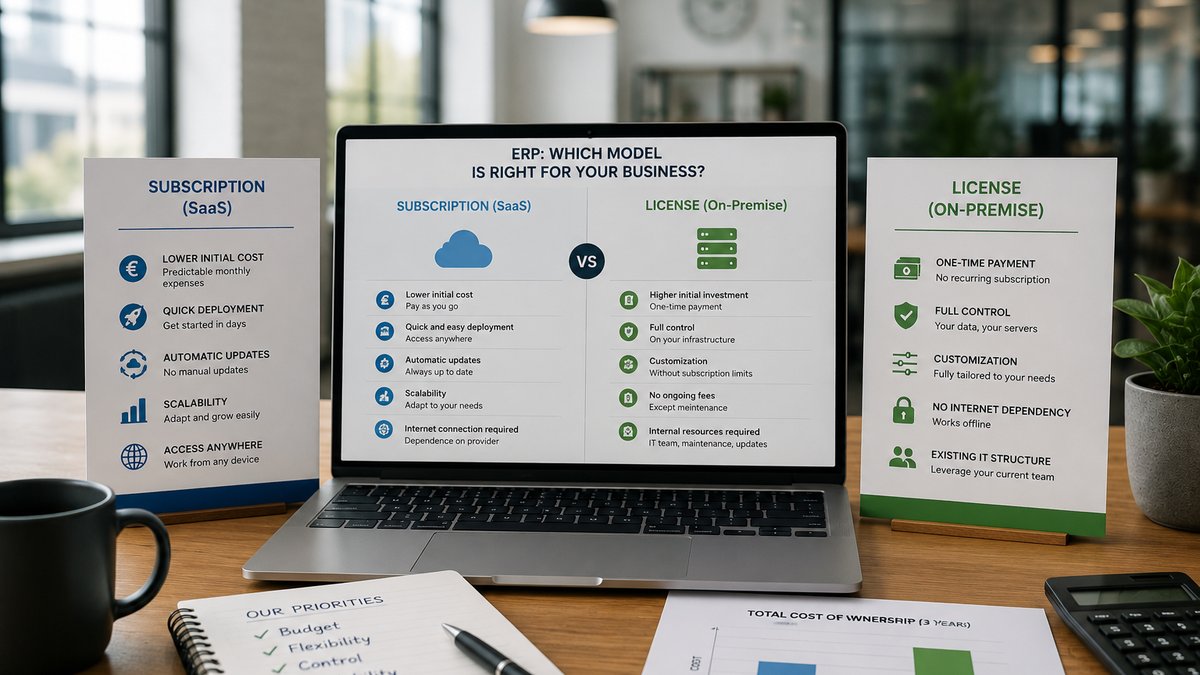 ERP en abonnement ou en licence : comment trancher